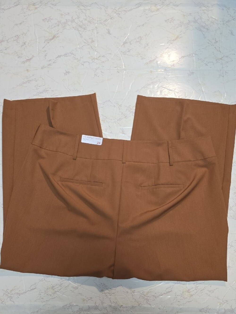 Lane Bryant | Women's | Rust Brown | Wide Leg | High Rise Dress Pants | Size 24S - Picture 4 of 7